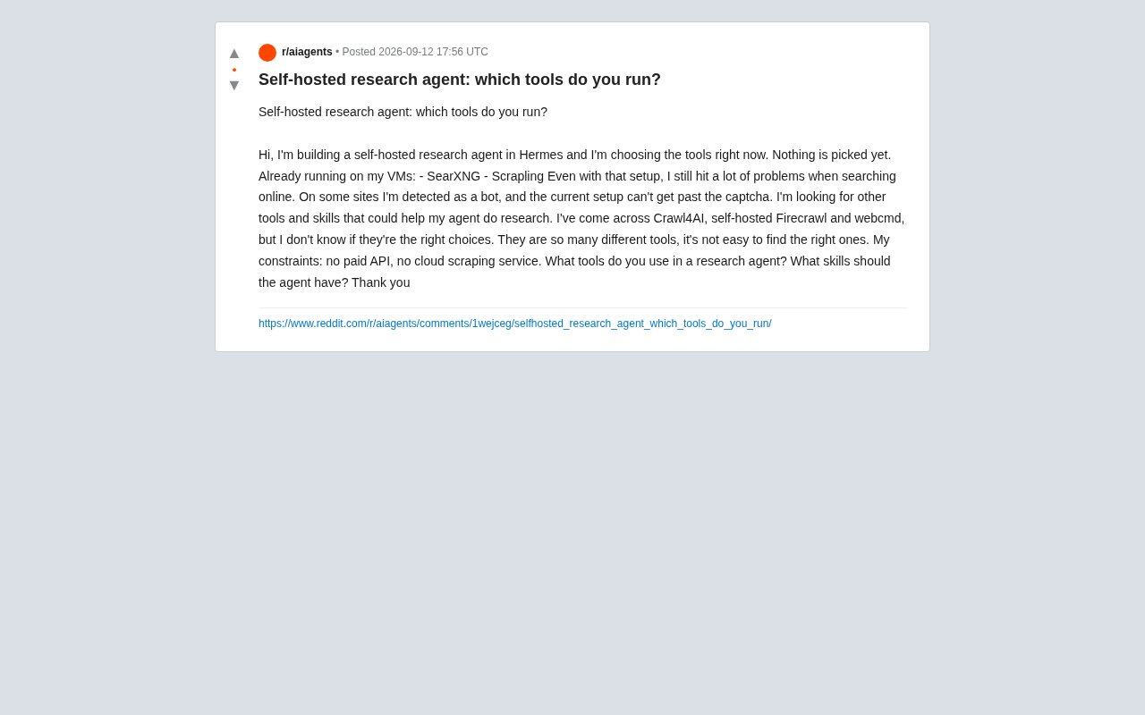 自建研究型AI Agent:无付费API下的工具选型指南