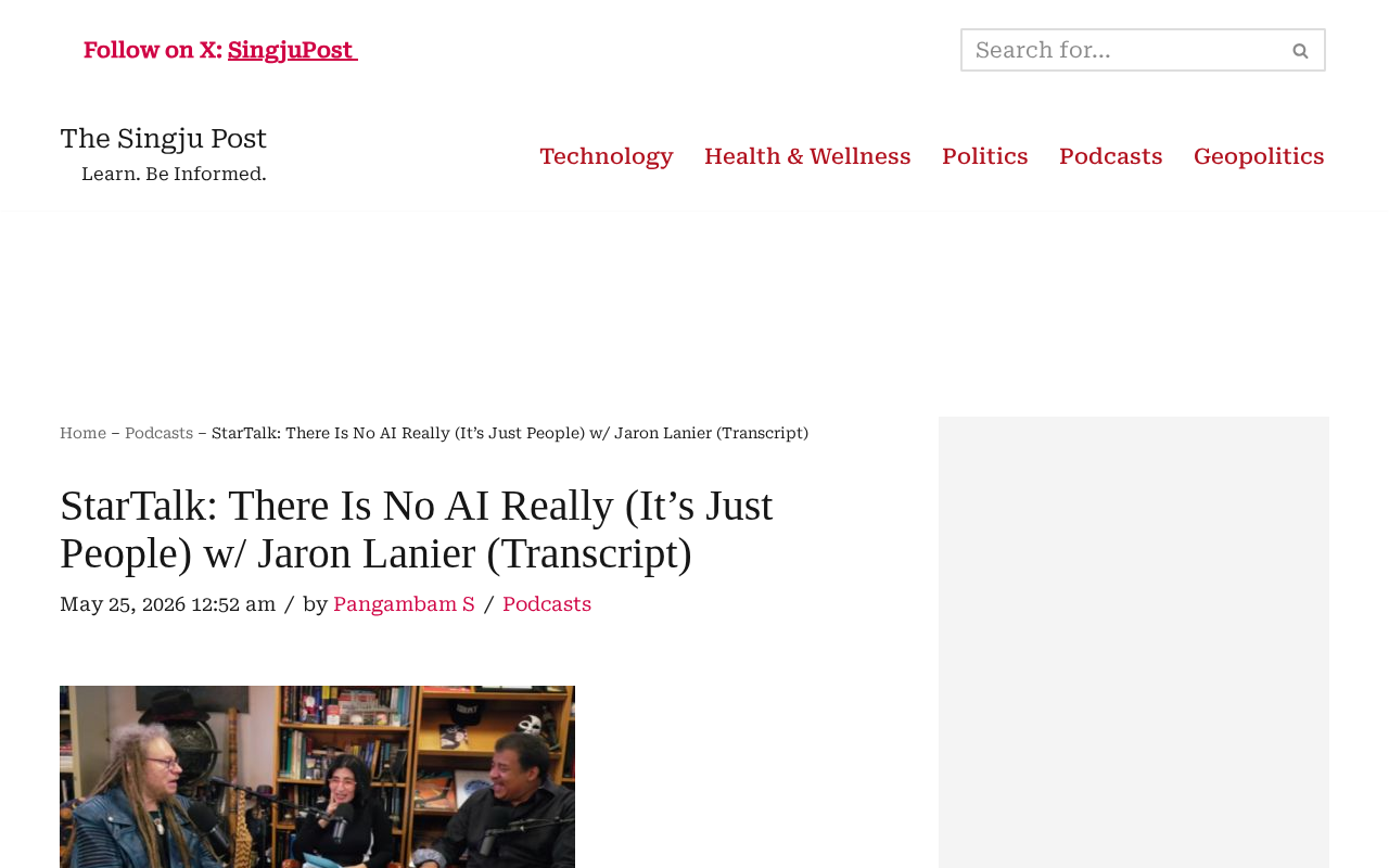 Jaron Lanier: What We Call AI Is Fundamentally Just People