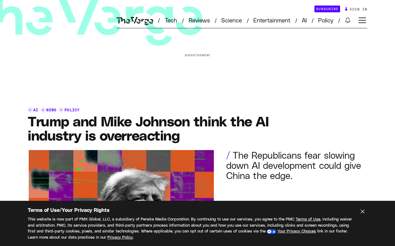 AI Leaders Call for a Slowdown — But Trump Says the Industry Is Overreacting