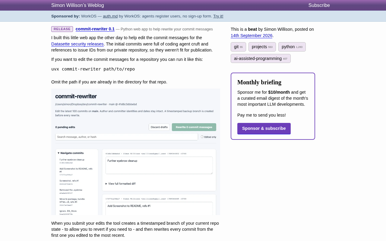commit-rewriter 0.1: An Open-Source Tool for Batch Rewriting Git Commit Messages