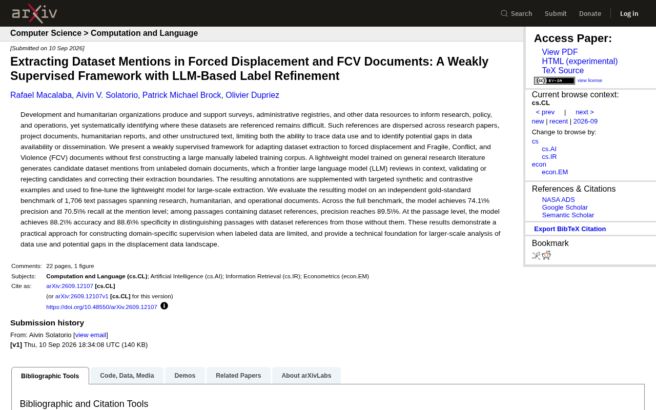 Weak Supervision + LLM Annotation Refinement: Extracting Dataset Citations from Humanitarian Documents
