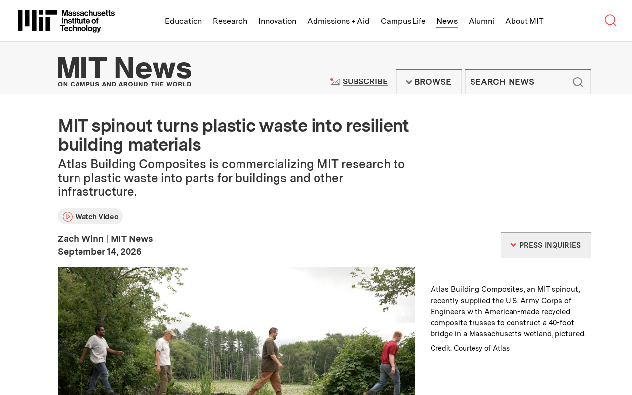 MIT Spinout Transforms Plastic Waste into High-Resilience Building Materials
