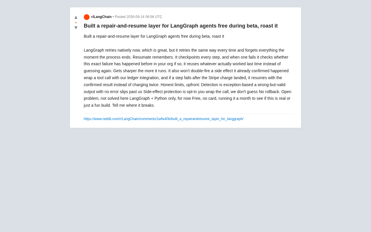 Resumate: A Deep Dive into the Repair-and-Resume Layer for LangGraph Agents