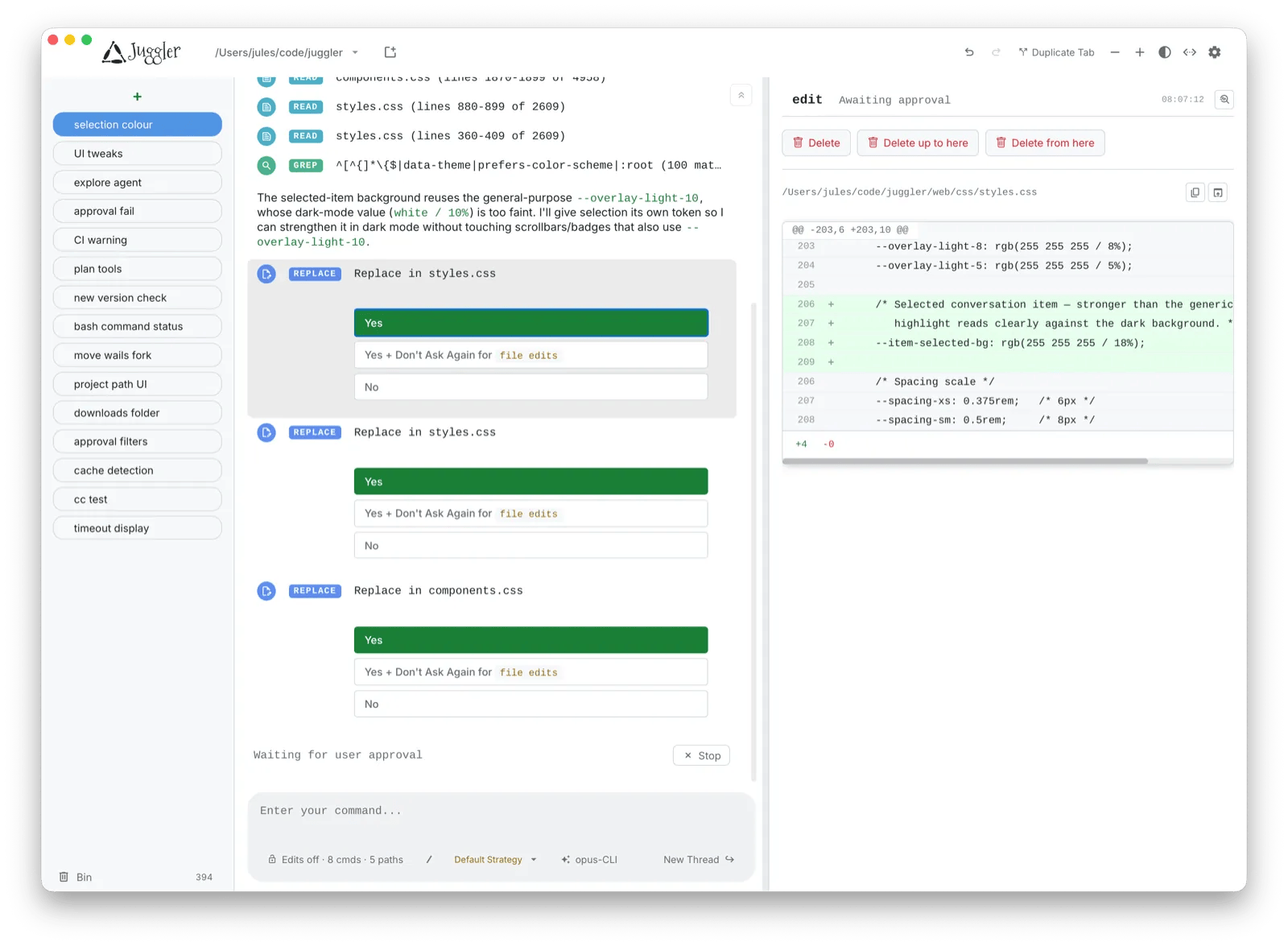 Juggler: A Visual AI Coding Workbench That Makes Agent Calls Transparent and Controllable