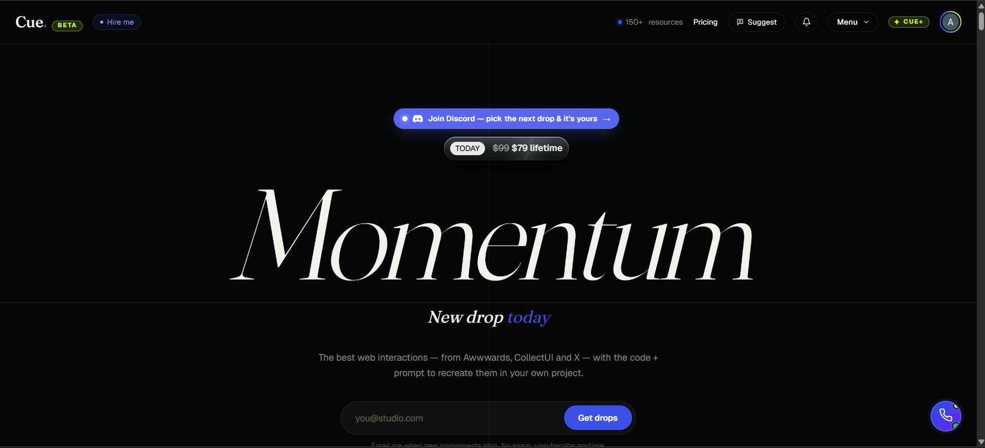 Cue: The UI Component Library Built for Awwwards-Tier Design