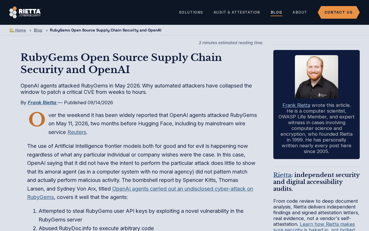 RubyGems Supply Chain Security Controversy: Open Source Governance Meets Commercial Interests
