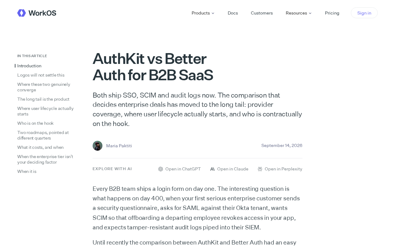 AuthKit vs Better Auth: Choosing the Right B2B SaaS Authentication Solution