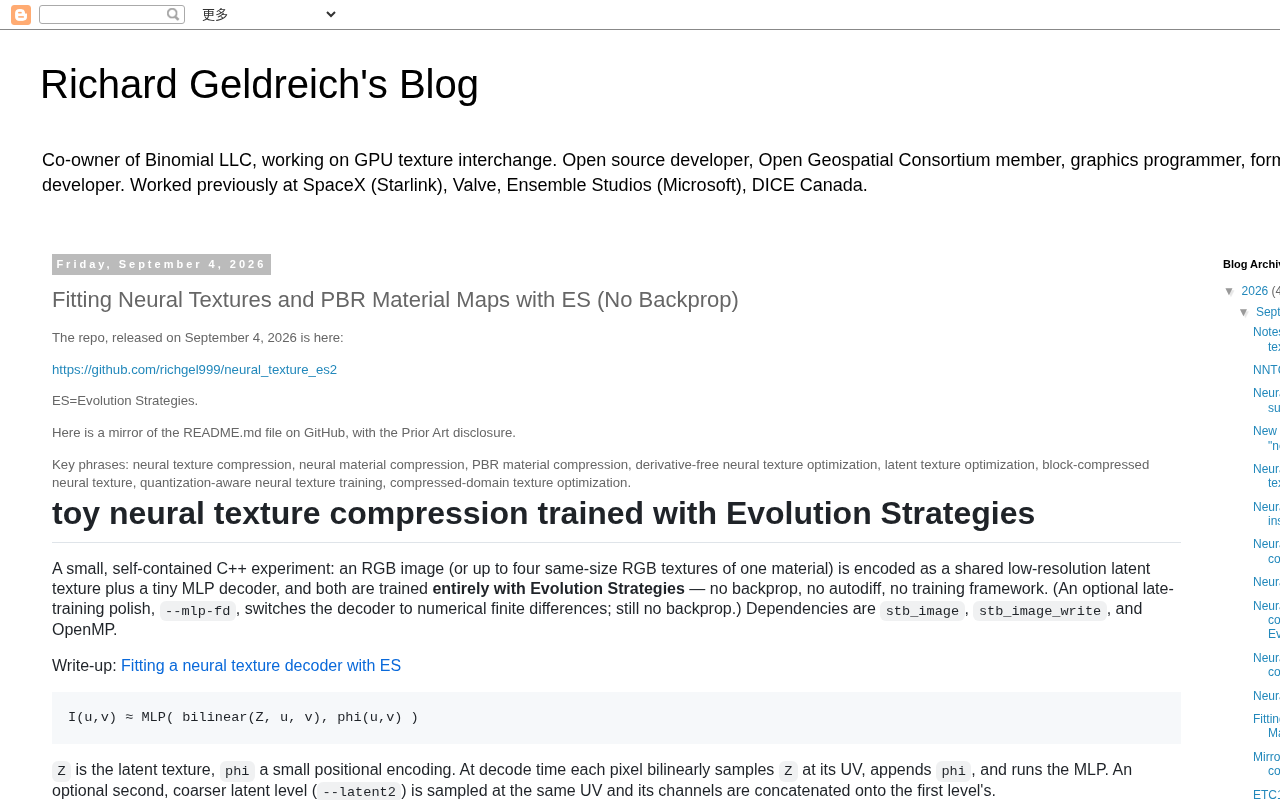 Fitting Neural Textures and PBR Materials with Evolution Strategies: A Backprop-Free Approach