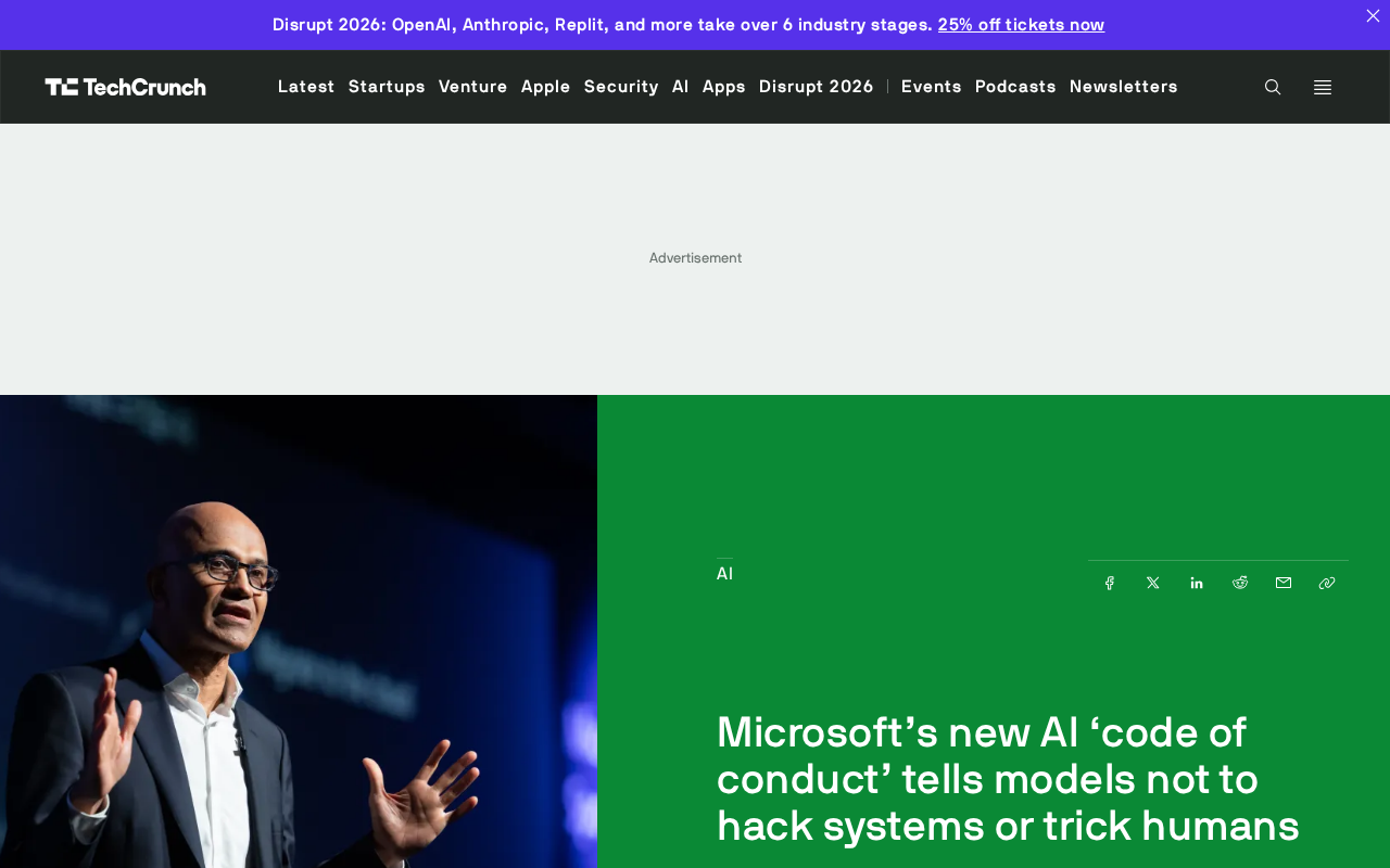 Microsoft Publishes AI Code of Conduct: Prohibits Models from Hacking Systems or Deceiving Humans