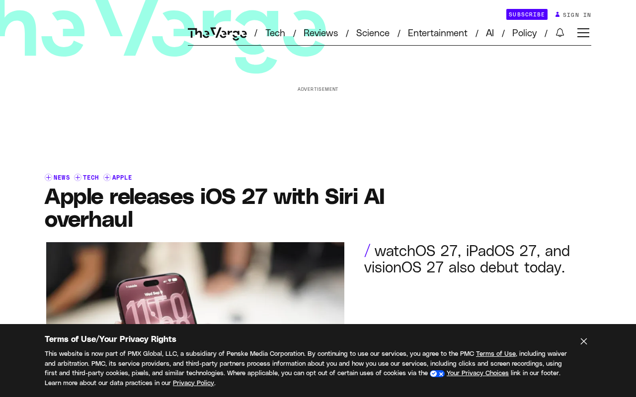 Apple Launches iOS 27: Siri AI Overhaul Takes Center Stage