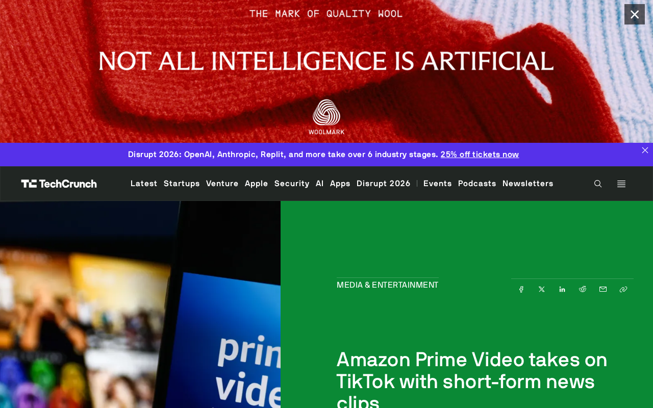 Amazon Prime Video Launches Short-Form News Clips to Take On TikTok
