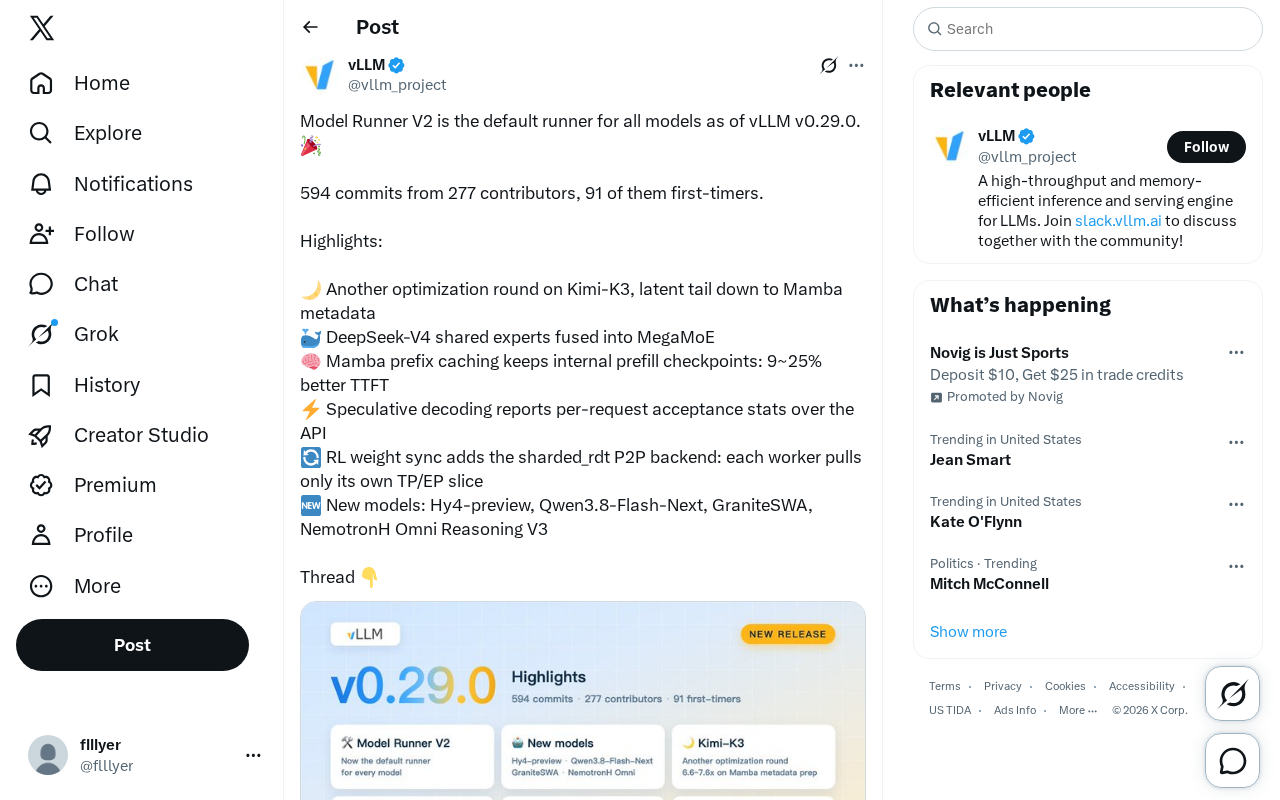 vLLM v0.29.0 Released: Model Runner V2 Becomes the Default Engine, Inference Performance Gets a Major Boost