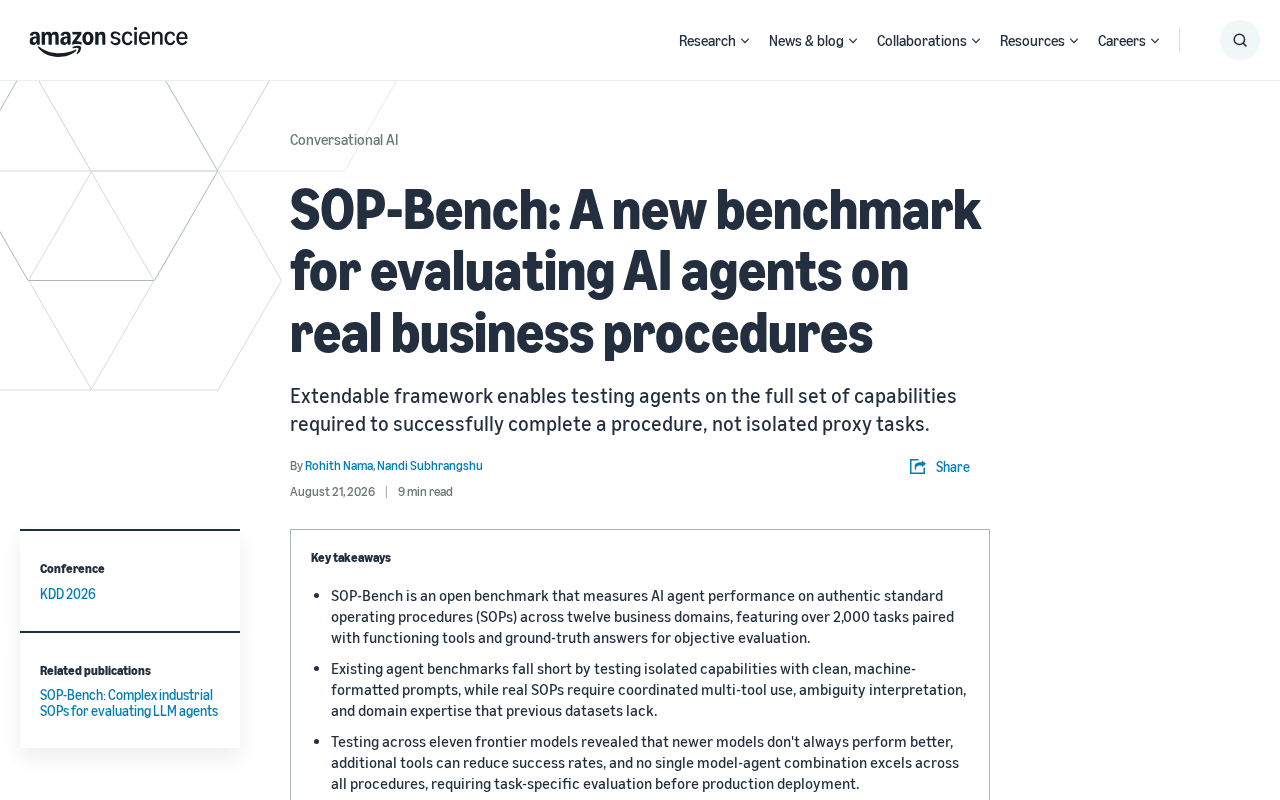 SOP-Bench: A New Benchmark for Evaluating AI Agents on Real Business Procedures