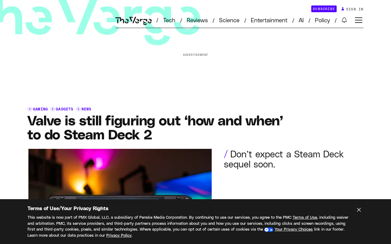 Valve Is Still Weighing When and How to Launch Steam Deck 2