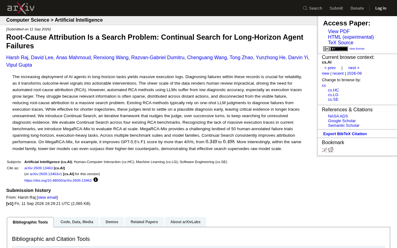 AI Agent Failure Attribution: Turning Root-Cause Analysis into a Search Problem