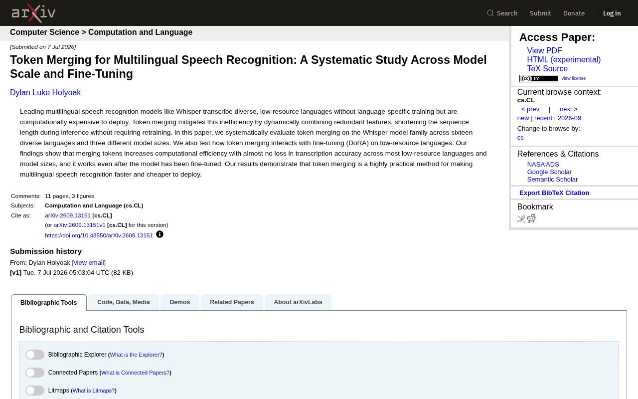 Token Merging: A Practical Approach to Faster, Cheaper Multilingual Speech Recognition