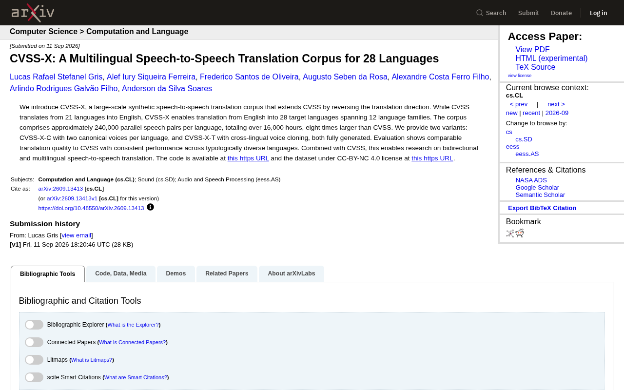 CVSS-X: A Large-Scale Speech Translation Corpus Spanning 28 Languages