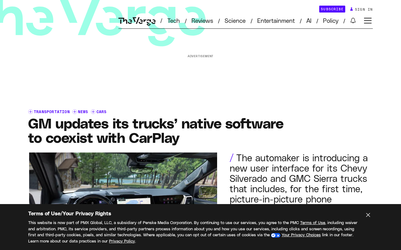 General Motors Updates Native Infotainment Software, Makes Peace with CarPlay