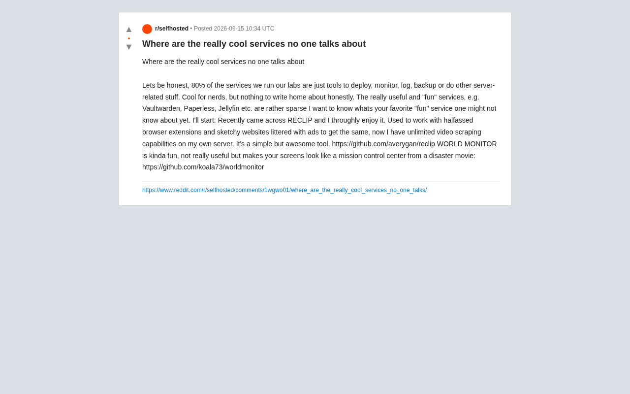 The Overlooked Gems of Self-Hosting: Fun and Useful Services Nobody Talks About