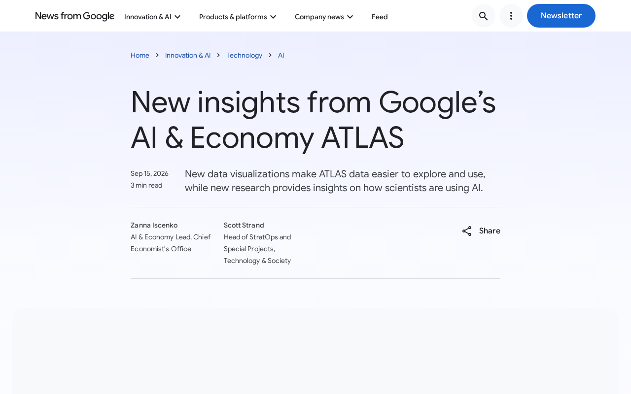 谷歌ATLAS发布:AI经济影响全球数据可视化平台