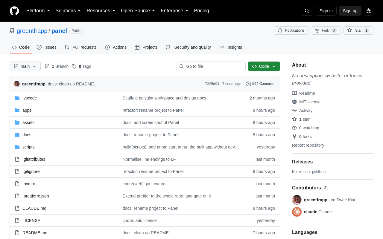 Panel: An AI Research Workspace That Builds Its Own Panels