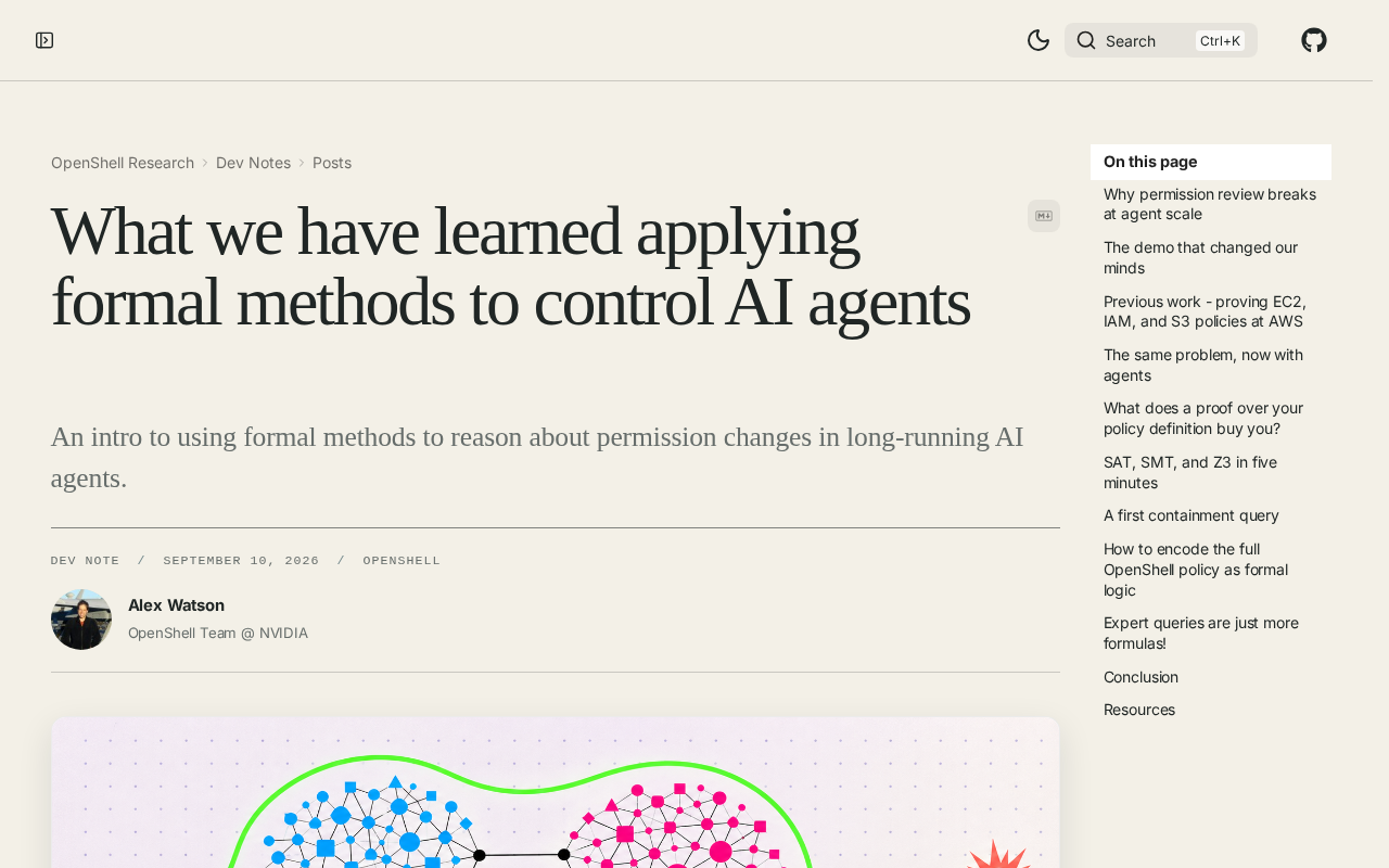 Can Formal Methods Tame AI Agents? Lessons from OpenShell's Practice
