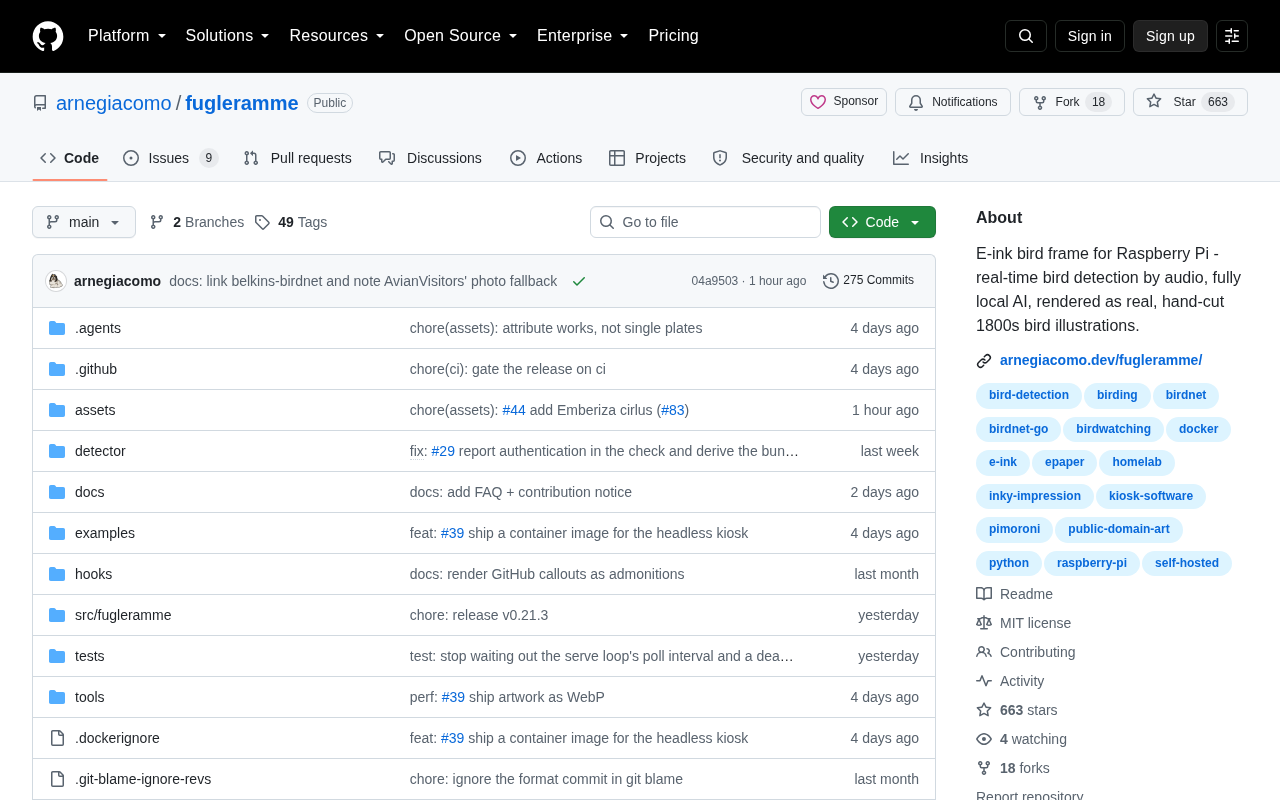 Fugleramme:能听鸟叫并画出19世纪风格插画的电子墨水相框