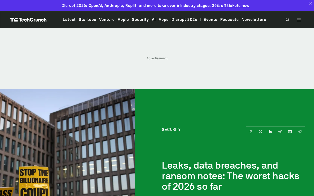 The Worst Cyberattacks of 2026 So Far: Data Breaches, Ransomware, and Compromised Infrastructure