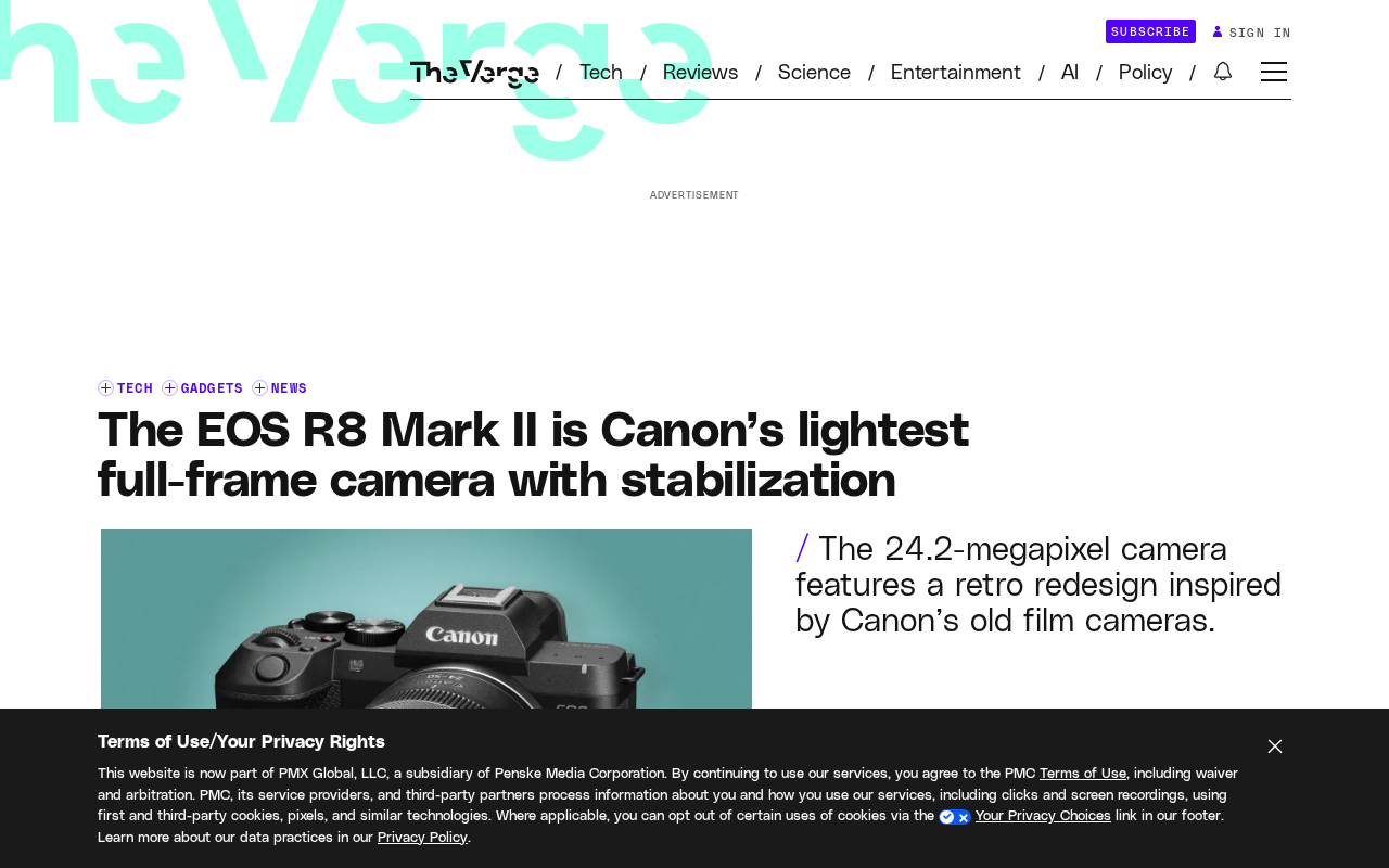 Canon EOS R8 Mark II Announced: The Lightest Full-Frame Camera with Stabilization