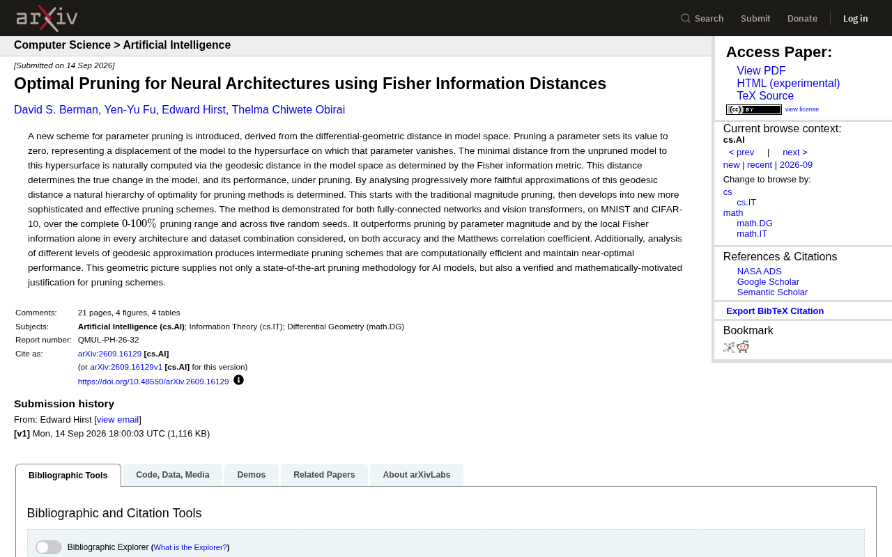 Optimal Neural Network Pruning via Fisher Information Geodesic Distance: A Geometric Perspective