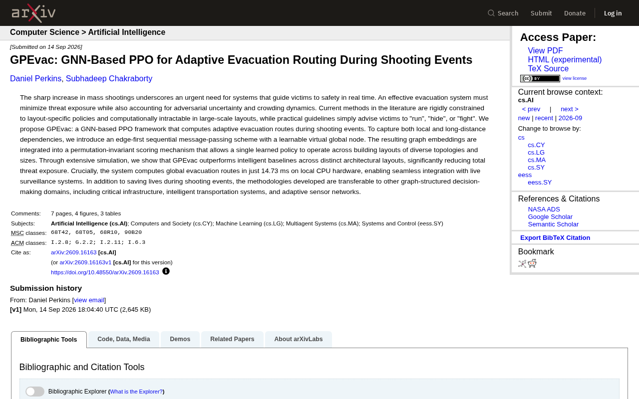 GPEvac: Real-Time Evacuation Routing for Active Shooter Events Using GNN + PPO