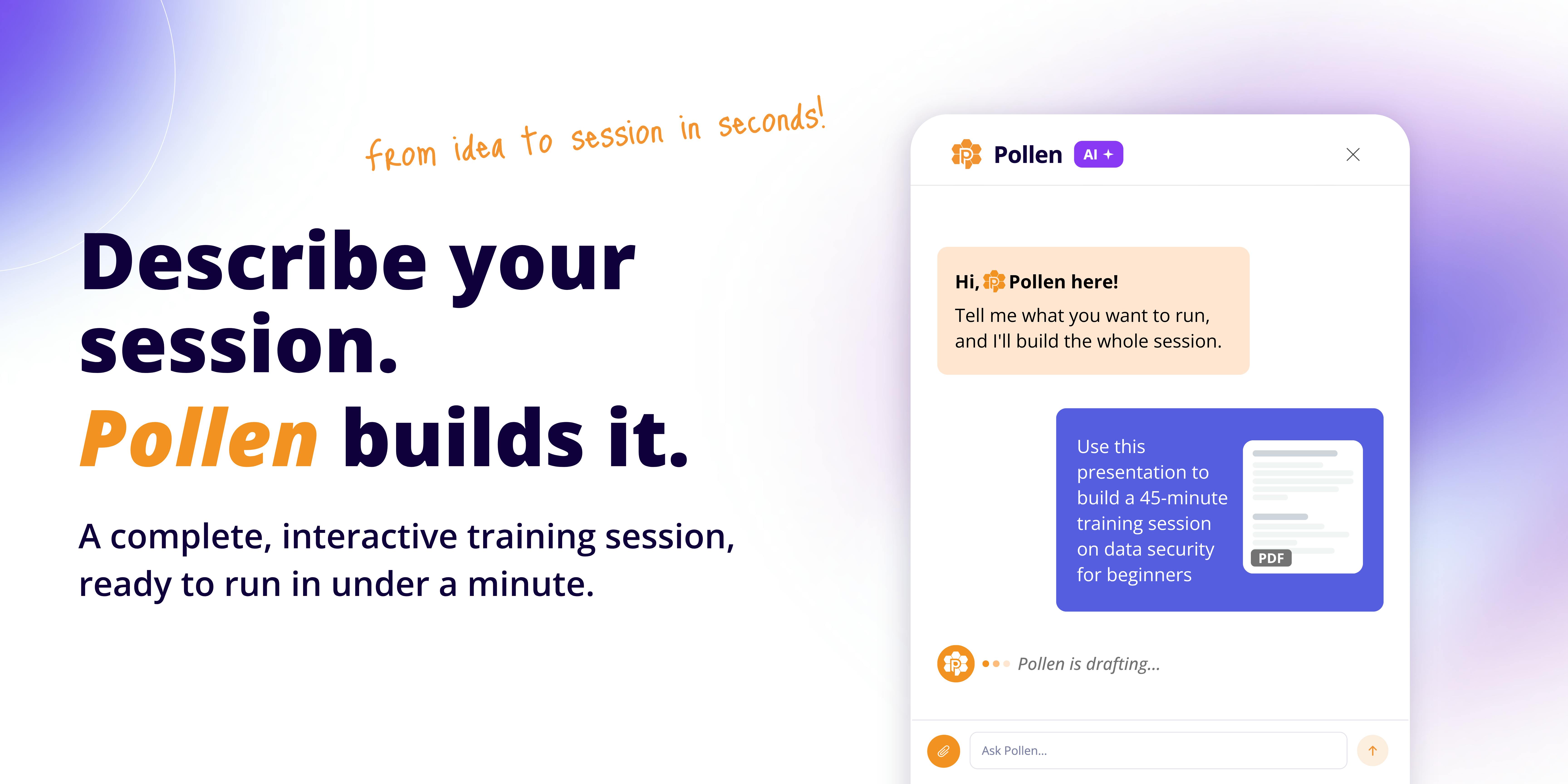 Pollen Create: The AI Assistant That Generates Interactive Training in One Minute