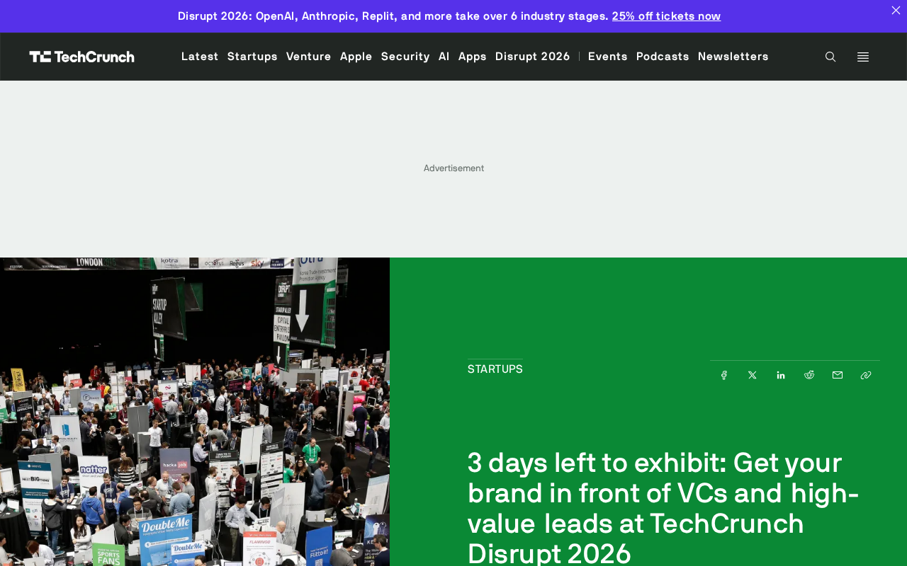 TechCrunch Disrupt 2026 Exhibitor Countdown