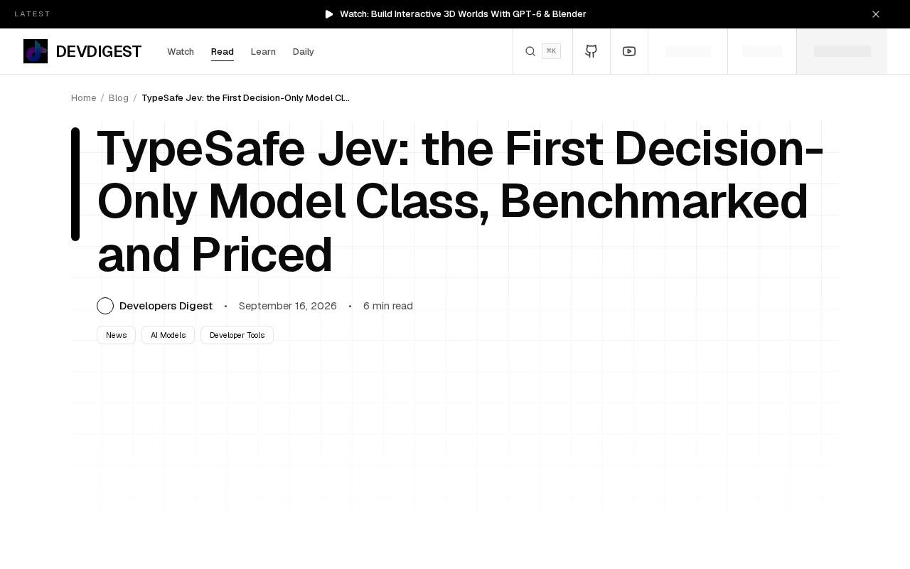 TypeSafe Jev Model Launch