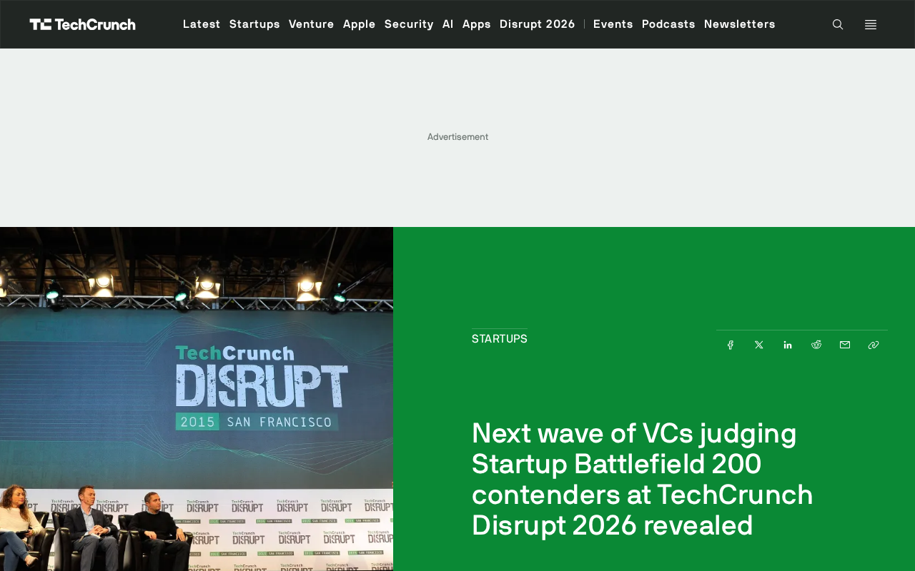 TechCrunch Disrupt 2026 Reveals New Wave of Startup Battlefield Judges