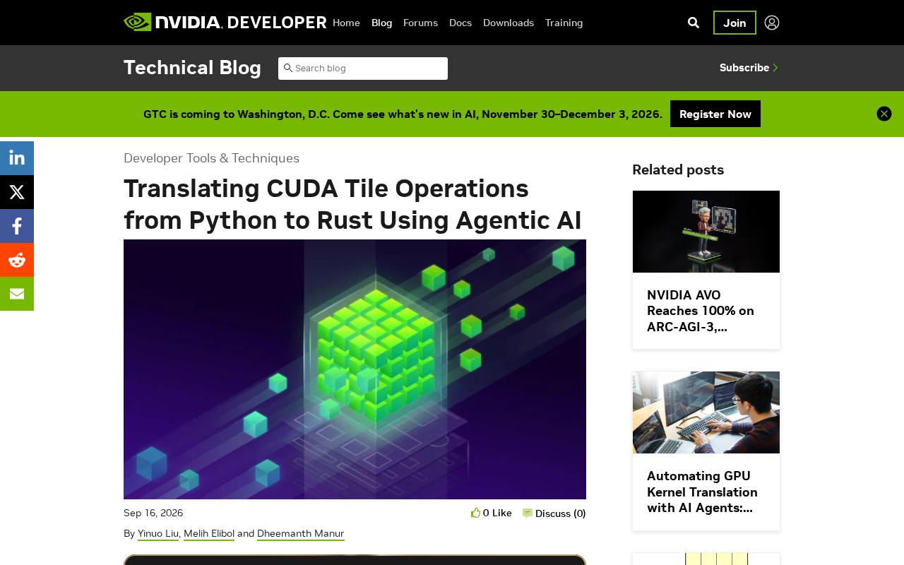 Using Agentic AI to Migrate CUDA Tile Operations from Python to Rust