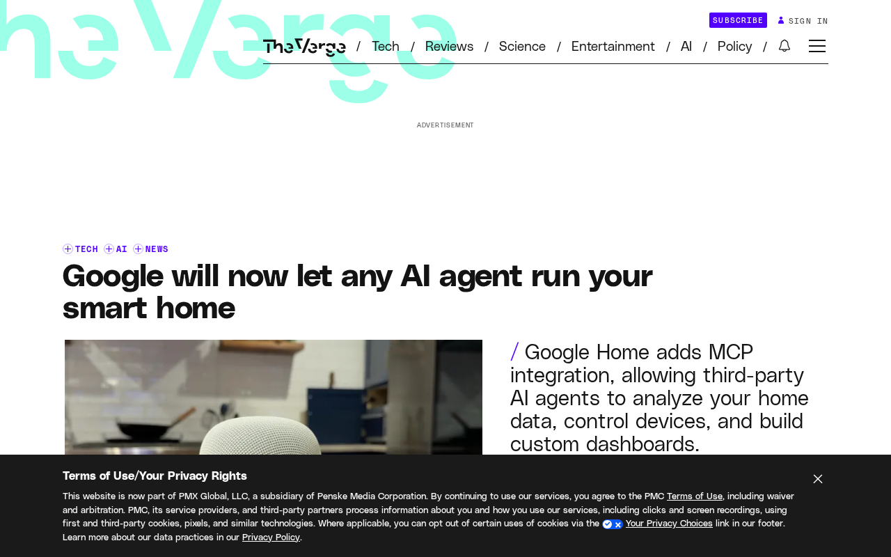 Google Home MCP Integration