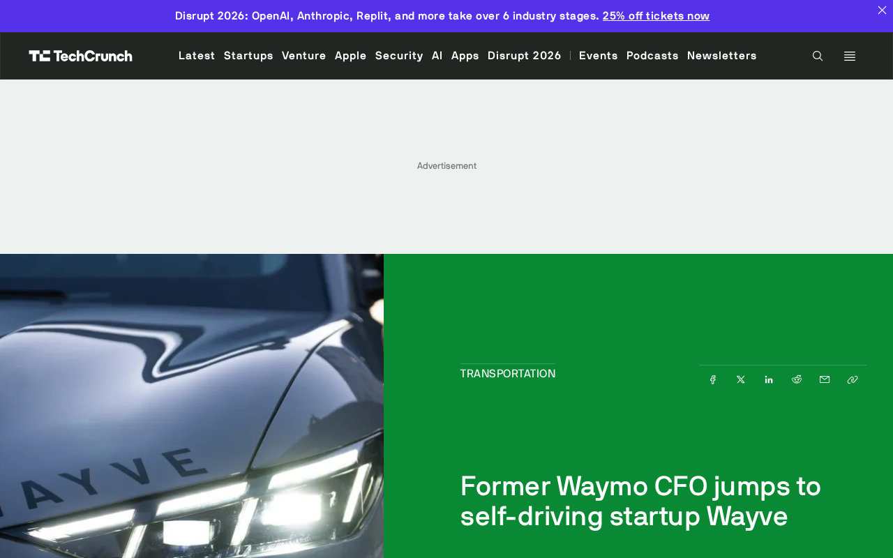 Former Waymo CFO Joins Self-Driving Startup Wayve