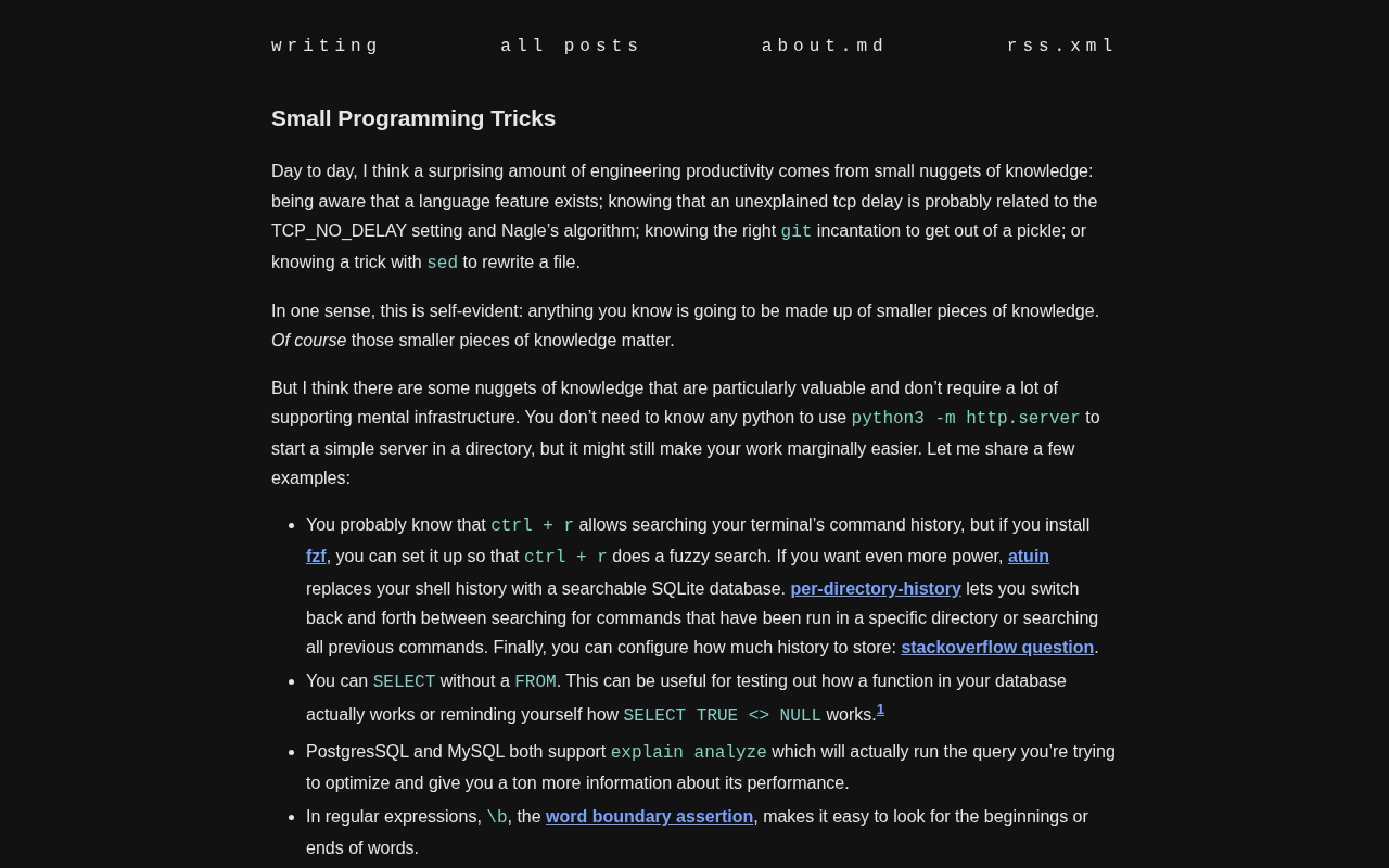 Why Small Programming Tricks Matter: The Underrated Wisdom of Everyday Engineering