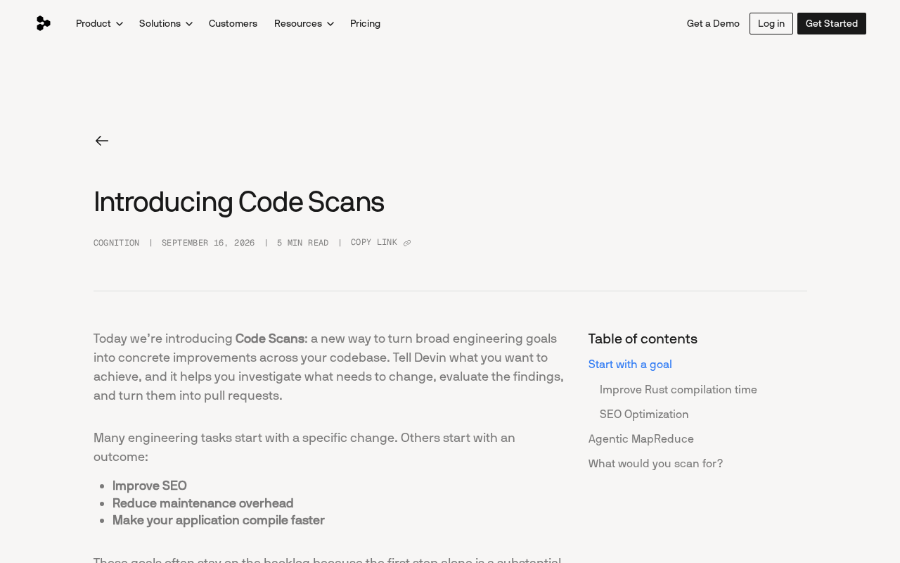 Devin Launches Code Scans: Automatically Turning Engineering Goals into Code Improvements