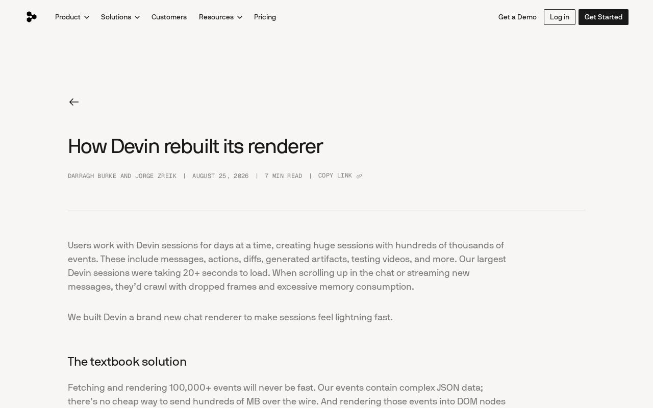 How Devin Rebuilt Its Renderer: Instant Loading for Massive Sessions