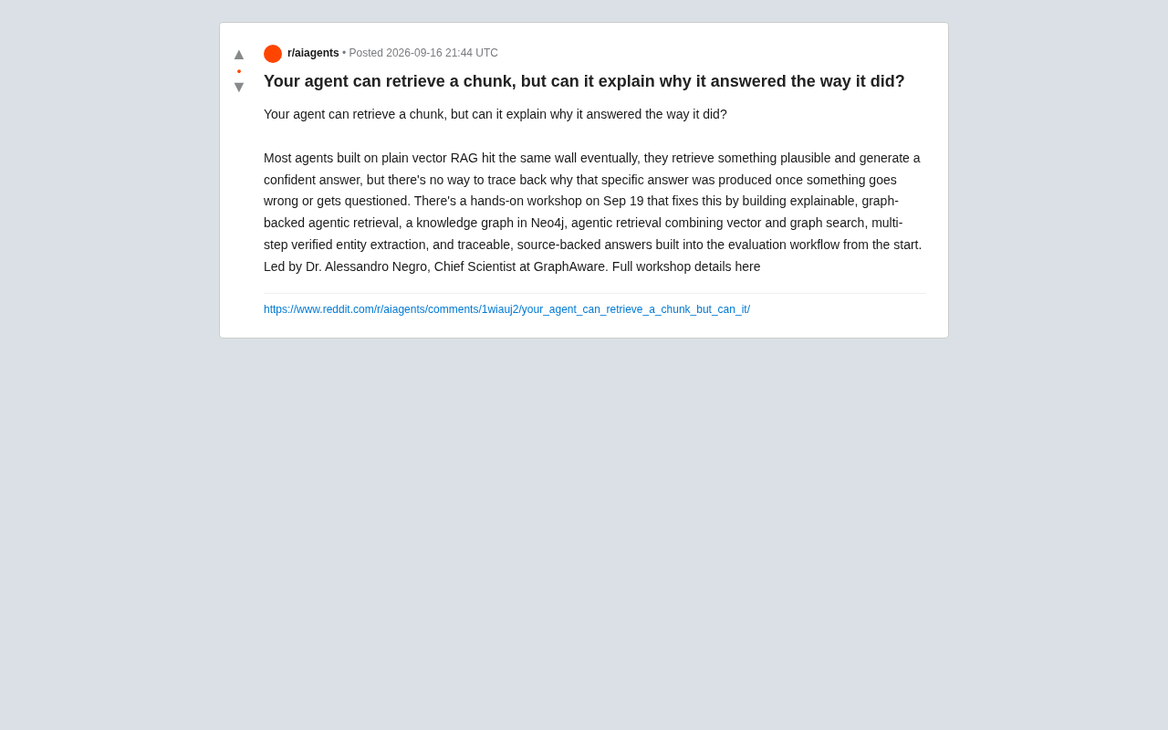 Explainable Agentic Retrieval: Making RAG More Than Just 'Guessing the Right Answer'