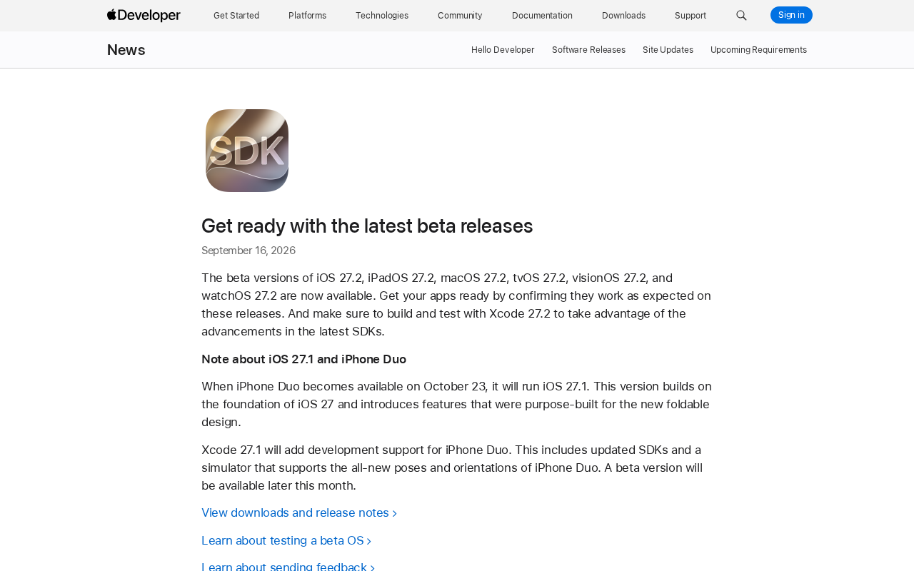 苹果发布最新Beta版本:iOS 27.2系列全面开测