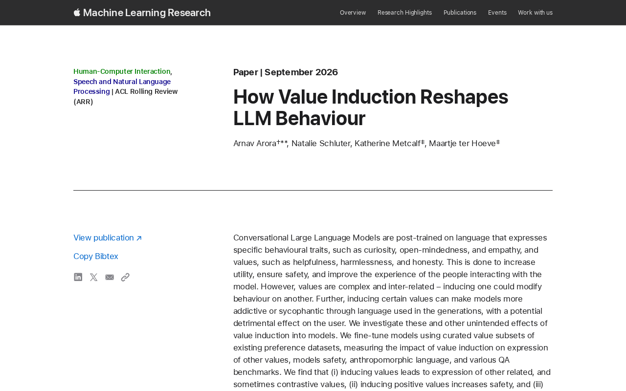 How Value Induction Reshapes Large Language Model Behavior