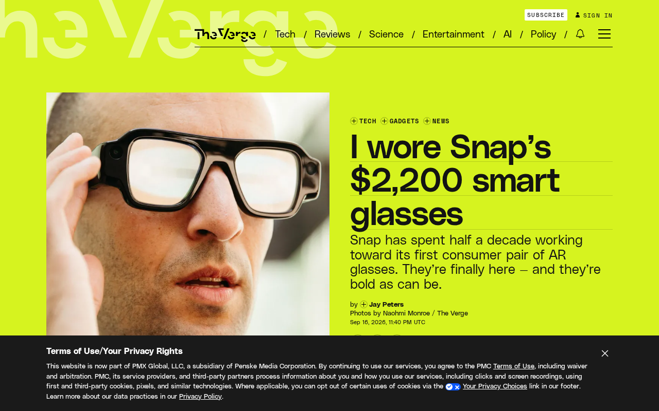 Snap Specs AR眼镜体验