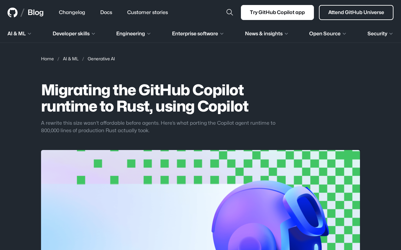 Migrating the GitHub Copilot runtime to Rust