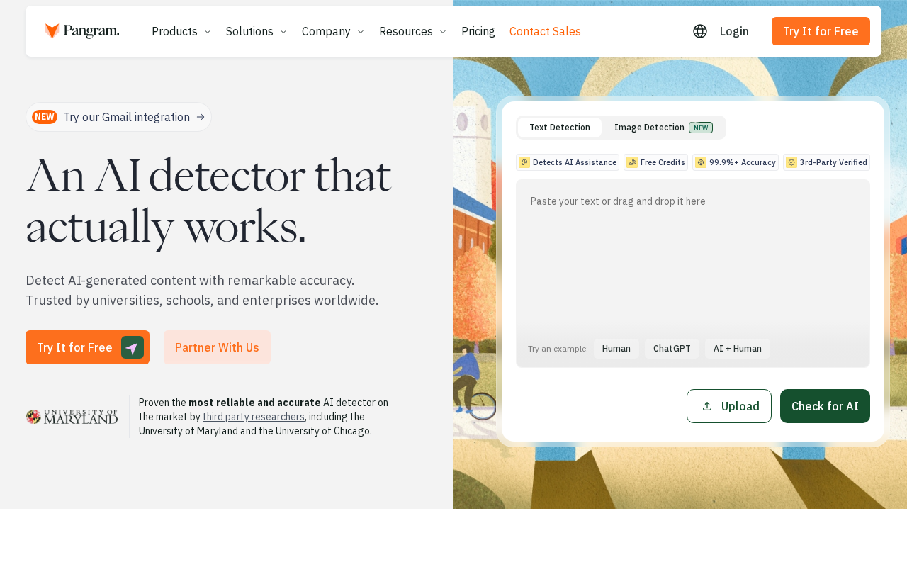 Pangram: An AI Content Detection Tool for Text and Images