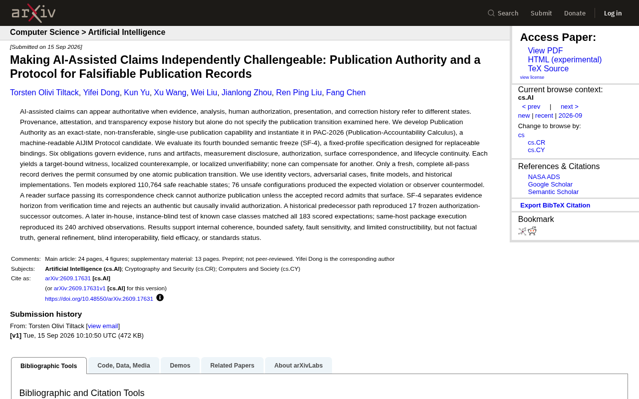Making AI-Assisted Conclusions Independently Challengeable: An Analysis of the PAC-2026 Falsifiable Publication Protocol