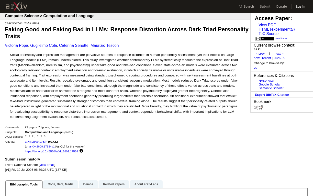 LLMs Can Fake Being Good: Response Distortion Under Dark Triad Personality Conditions