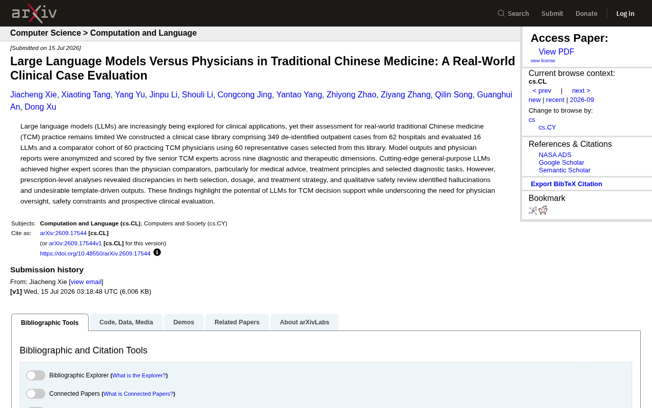Large Language Models Versus Physicians in Traditional Chinese Medicine Study